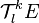 \mathcal{T}^k_l E
