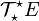 \mathcal{T}^\star_\star E