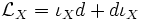 \mathcal{L}_X=\iota_X d+d\iota_X