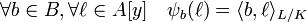\forall b\in B,\forall\ell\in A[y] \quad \psi_b(\ell) = \langle b,\ell\rangle_{L/K}