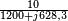 \scriptstyle{{10\over 1200 + j628,3}} 