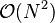 \mathcal{O}(N^2)