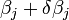 \beta_j+\delta \beta_j\,
