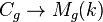 C_g \to M_g(k)