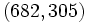 (682,305)\,