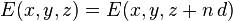 E(x,y,z)=E(x,y,z+n\, d)
