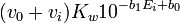 ({v_0+v_i})K_w 10^{-b_1E_i + b_0}