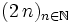 (2\,n)_{n\in\mathbb N}