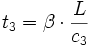 t_3=\beta \cdot \frac {L}{c_3}