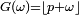 \scriptstyle G(\omega)=\lfloor p+\omega\rfloor