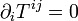 \part_i T^{ij} = 0