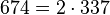 674 =2 \cdot  337