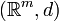 (\mathbb R^m, d)