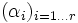 (\alpha_i)_{i=1\ldots r}
