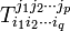 T_{i_1i_2\cdots i_q}^{j_1j_2\cdots j_p}