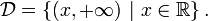 \mathcal{D}=\left\{(x,+\infty)\ |\ x\in\mathbb{R}\right\}.