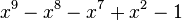 x^9-x^8-x^7+x^2-1\,