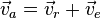 \vec{v}_a=\vec{v}_r+\vec{v}_e