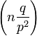 \left(n\frac q{p^2}\right)