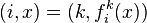 (i,x)=(k,f_i^k(x))