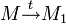 M \stackrel{t}{\rightarrow} M_1