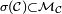\scriptstyle\ \sigma(\mathcal{C})\subset\mathcal{M}_{\mathcal{C}}\ 