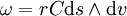 \omega=rC\mathrm{d}s\wedge \mathrm{d}v