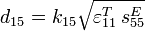 d_{15} = k_{15}\sqrt{\varepsilon_{11}^T\,s_{55}^E}