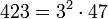 423 = 3^2  \cdot  47