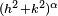 \scriptstyle{(h^2+k^2)^\alpha}