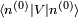 \scriptstyle \langle n^{(0)}\mid V\mid n^{(0)}\rangle