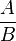 \frac AB