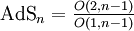 \mathrm{AdS}_n=\tfrac{ O(2,n-1) }{ O(1,n-1) }