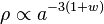 \rho \propto a^{-3(1+w)}