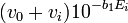({v_0+v_i})10^{-b_1E_{i}}