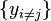 \{y_{i\ne j}\}