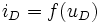 i_D = f(u_D) \,