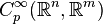 C_p^\infty({\mathbb R}^n,{\mathbb R}^m)
