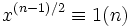 x^{(n-1)/2} \equiv 1 (n)