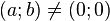 (a ; b) \neq (0;0)