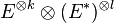 E^{\otimes k} \otimes (E^*)^{\otimes l}