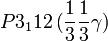 P3_112\,(\frac{1}{3}\frac{1}{3}\gamma)