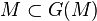 M \subset G(M)