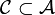 \mathcal{C}\subset \mathcal{A}