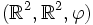 ( \mathbb R^2 , \mathbb R^2 , \varphi ) \,