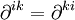~~\partial^{ik} = \partial ^{ki}~~