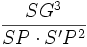 \frac{SG^3}{SP \cdot S'P^2}