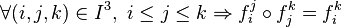 \forall (i,j,k)\in I^3,\ i\leq j\leq k \Rightarrow f_i^j\circ f_j^k = f_i^k
