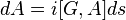  dA = i [G,A] ds \,