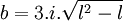  b = 3.i.\sqrt{l^2 - l} ~